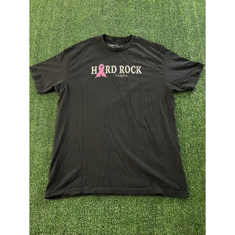 Hard Rock Cafe Tampa Bay Breast Cancer Awareness XL Black T Shirt